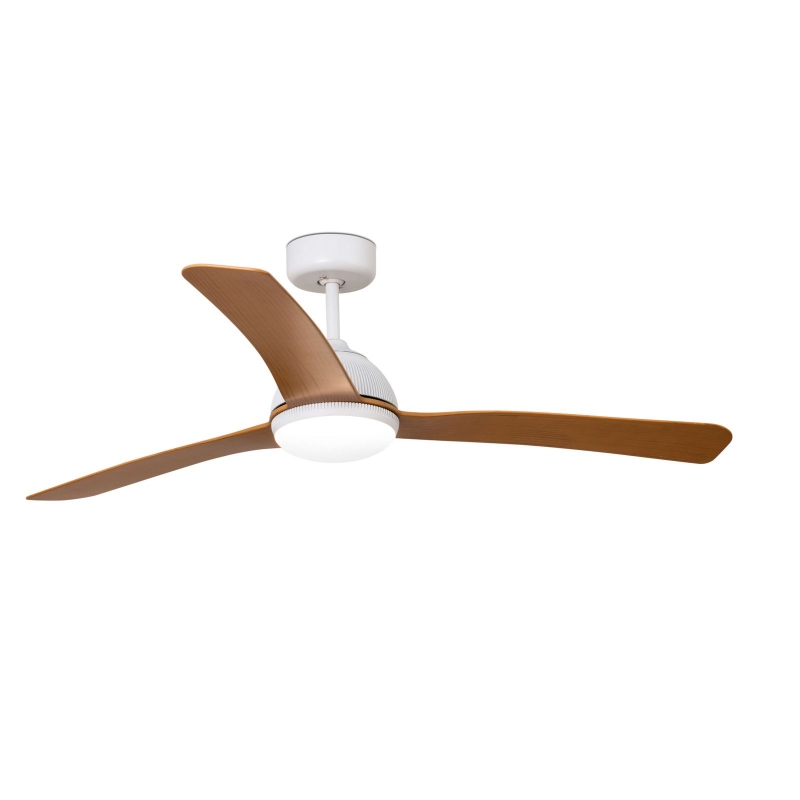 Dc Ceiling Fan Grid 132 White With Led Light And Remote Control By Faro