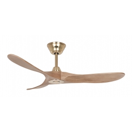 ECO GENUINO 122 NT Brushed Brass - Oak with DC motor and remote control by Casafan